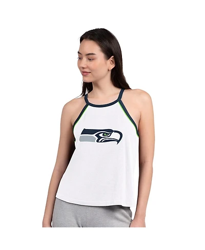 G-iii 4Her by Carl Banks Women's White Seattle Seahawks Redemption Win Slub Tank Top