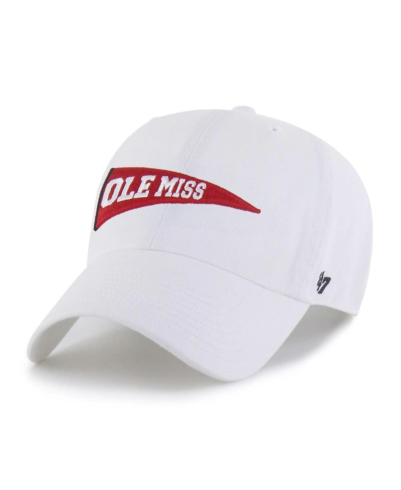 '47 Brand Men's White Ole Miss Rebels Vault Clean Up Adjustable Hat