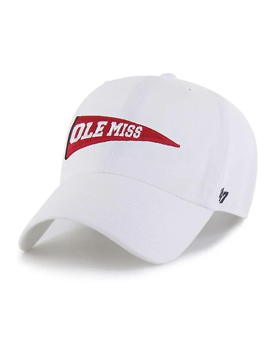 '47 Brand Men's White Ole Miss Rebels Vault Clean Up Adjustable Hat