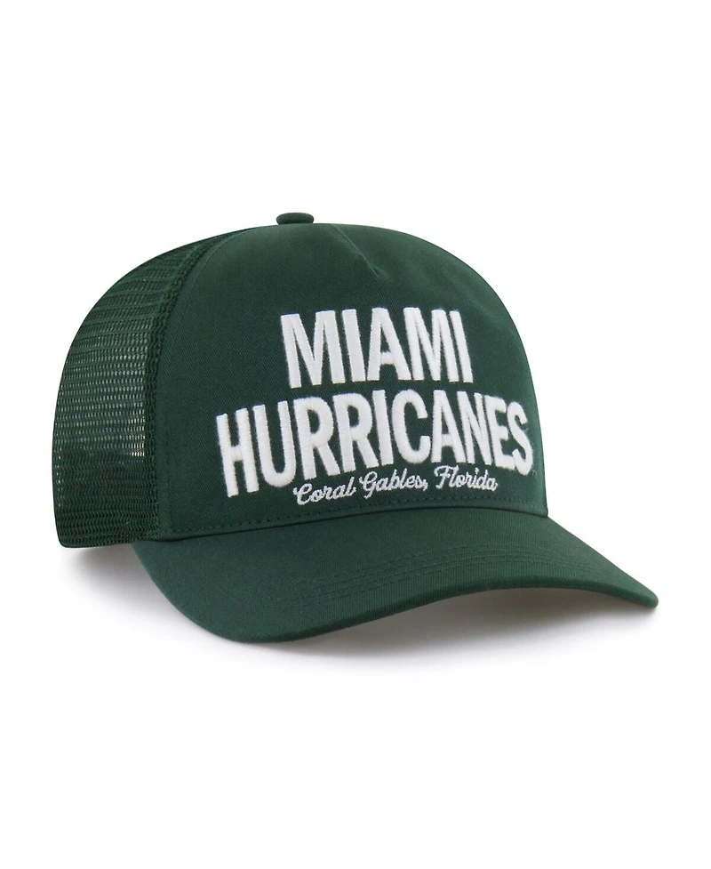 '47 Brand Men's Green Miami Hurricanes Contemporary Hitch Trucker Adjustable Hat