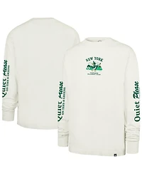 '47 Brand Men's Cream New York Yankees Quiet Please Foundation Long Sleeve T-Shirt
