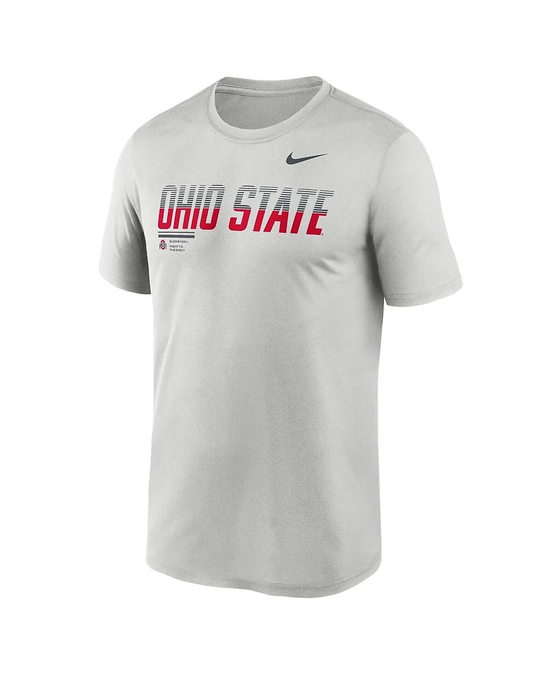 Nike Men's Gray Ohio State Buckeyes Sideline Legend Dri-fit T-Shirt