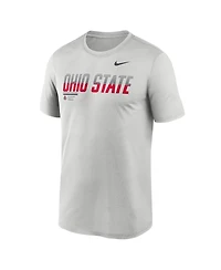 Nike Men's Gray Ohio State Buckeyes Sideline Legend Dri-fit T-Shirt