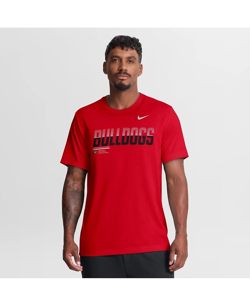 Nike Men's Red Georgia Bulldogs Sideline Legend Dri-fit T-Shirt