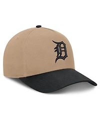 Nike Men's Khaki/Black Detroit Tigers Two-Tone Rise A-Frame Adjustable Hat