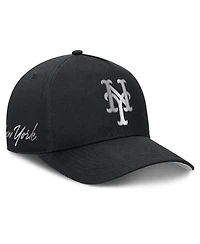 Nike Men's Black New York Mets Rise Dri-fit A-Frame Adjustable Hat