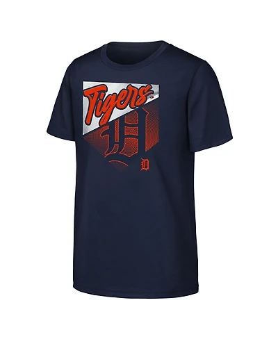 Outerstuff Big Boys and Girls Navy Detroit Tigers Prime Plate T-Shirt