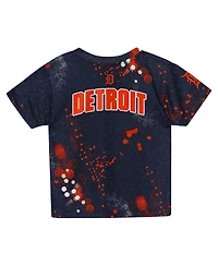 Outerstuff Preschool 2-Piece Navy Detroit Tigers Pinch Hitter Infielder T-Shirt and Shorts Set