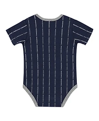 Outerstuff Baby Boys and Girls 2-Piece White/Navy New York Yankees Lead Run Diaper Cover Bodysuit Shorts Set