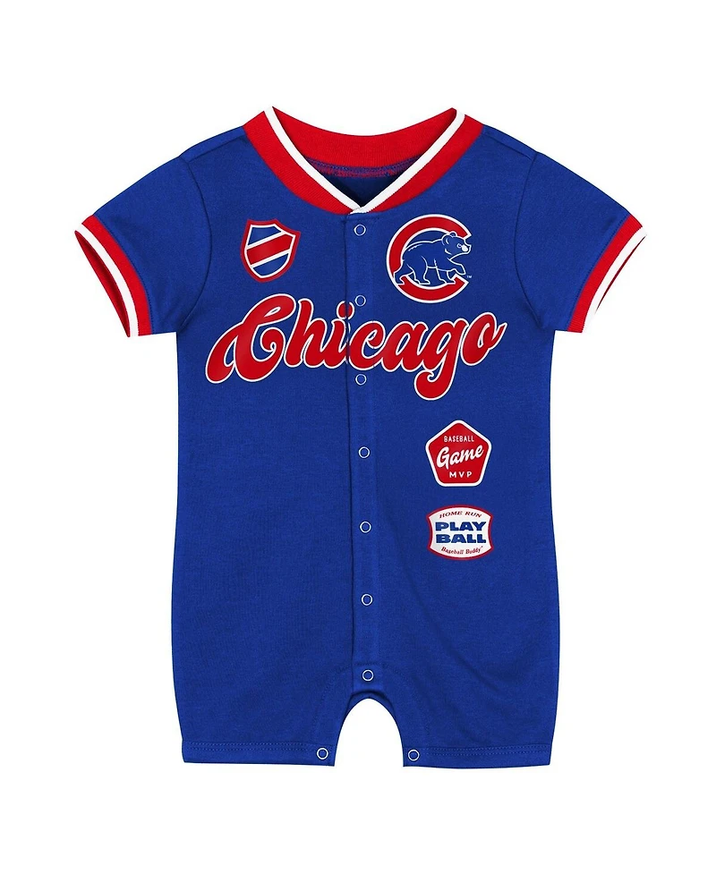 Outerstuff Baby Boys and Girls Royal Chicago Cubs Pinch Coverall