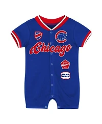 Outerstuff Baby Boys and Girls Royal Chicago Cubs Pinch Coverall
