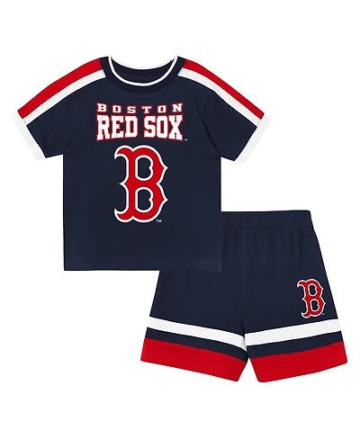 Outerstuff Toddler 2-Piece Navy Boston Red Sox Ground Ball T-Shirt and Shorts Set