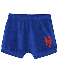 Outerstuff Girls Toddler 2-Piece Royal New York Mets Hop Base Fashion T-Shirt and Shorts Set