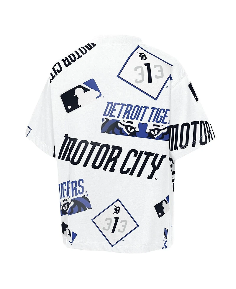 Outerstuff Big Boys and Girls White Detroit Tigers Circus Catch T-Shirt