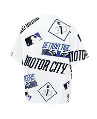 Outerstuff Big Boys and Girls White Detroit Tigers Circus Catch T-Shirt