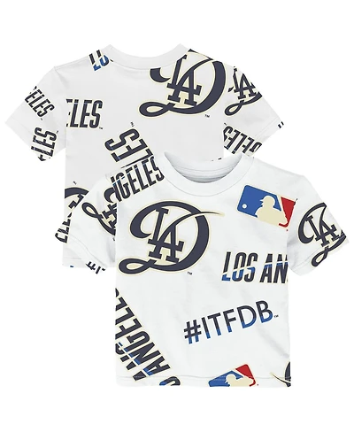 Outerstuff Baby Boys and Girls White Los Angeles Dodgers Game Day T-Shirt