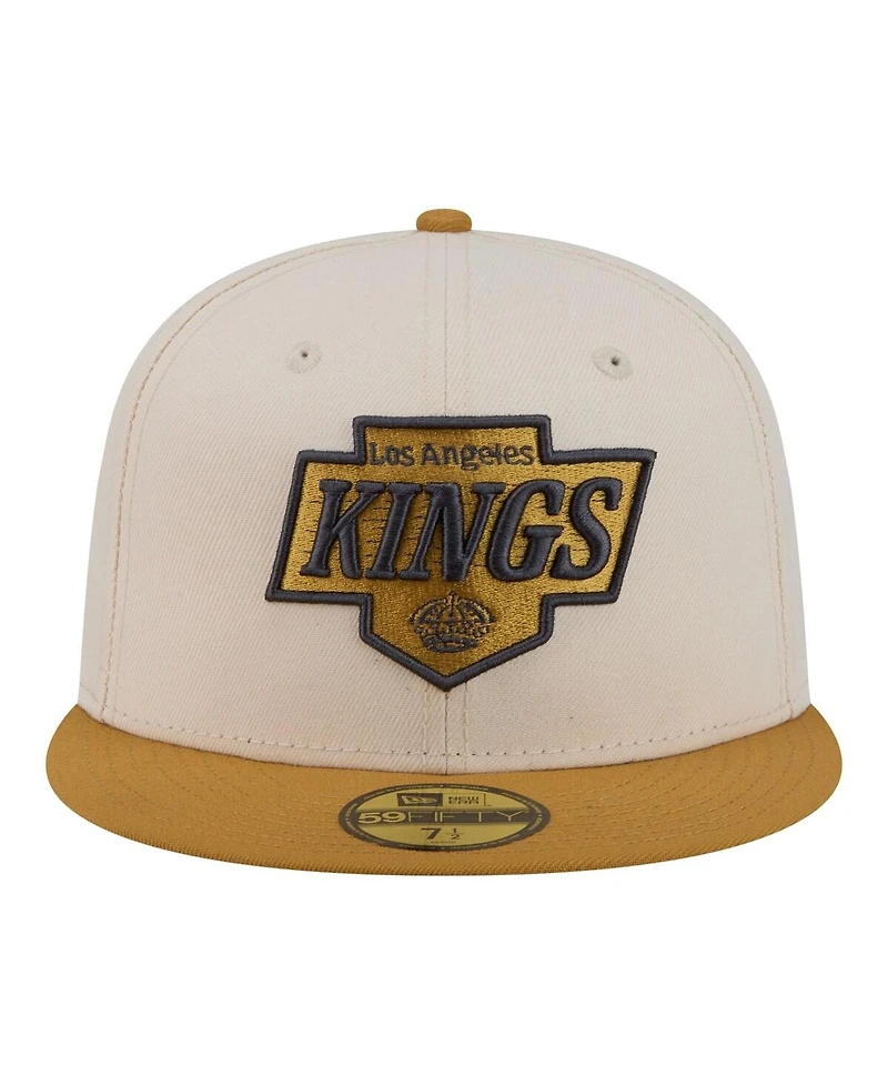 New Era Men's Cream/Tan Los Angeles Kings Colorpack Two-Tone 59FIFTY Fitted Hat
