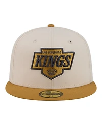 New Era Men's Cream/Tan Los Angeles Kings Colorpack Two-Tone 59FIFTY Fitted Hat