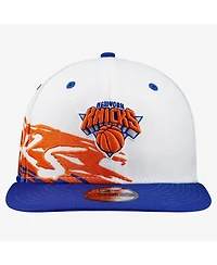 New Era Big Boys and Girls White/Blue New York Knicks Swept 9FIFTY Snapback Hat