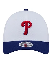 New Era Big Boys and Girls White/Red Philadelphia Phillies Baseball 39THIRTY M-Crown Flex Hat