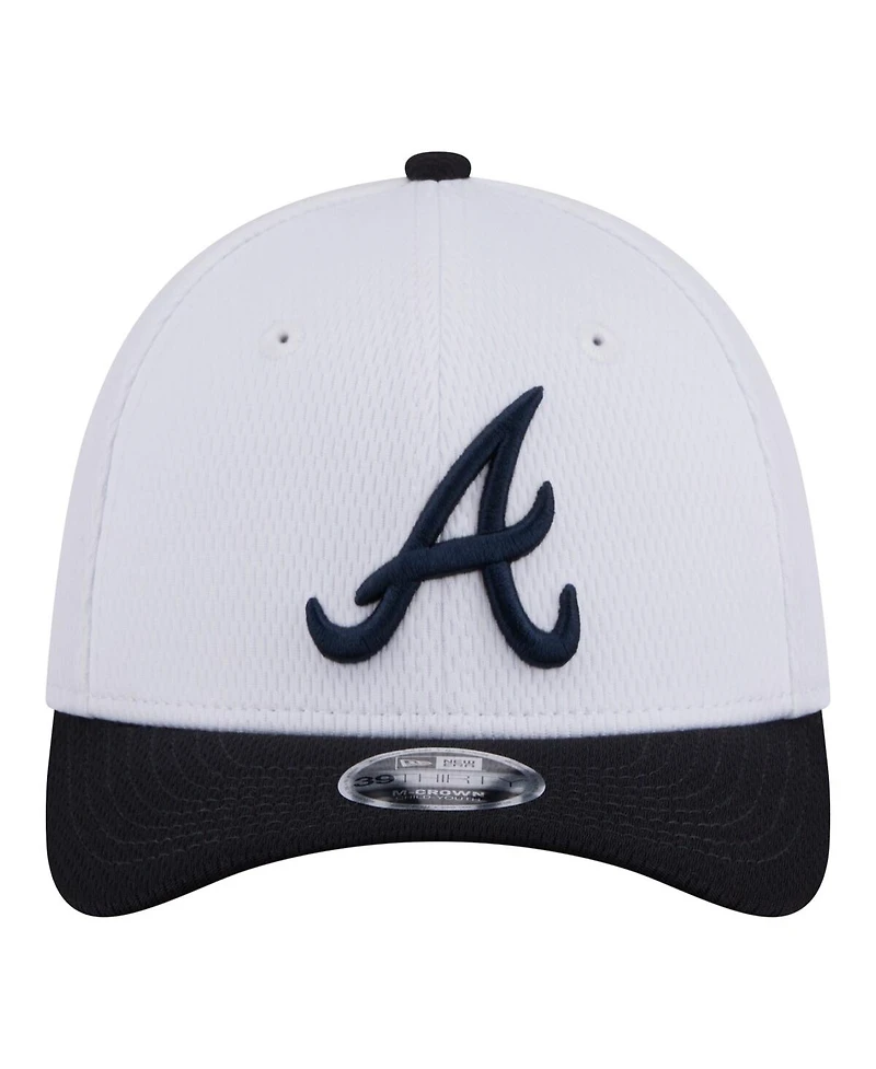New Era Toddler White Atlanta Braves Baseball 39THIRTY M-Crown Adjustable Hat