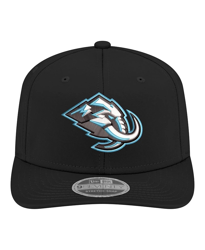 New Era Men's Black Utah Mammoth 9SEVENTY Stretch-Snap Adjustable Hat