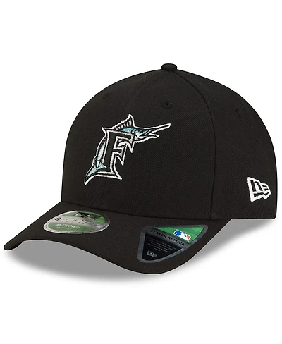 New Era Men's Black Florida Marlins Player Replica 9FORTY M-Crown Adjustable Hat