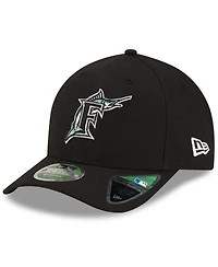 New Era Men's Black Florida Marlins Player Replica 9FORTY M-Crown Adjustable Hat
