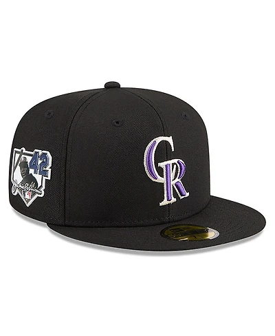 New Era Men's Black Colorado Rockies 2026 Jackie Robinson Day 59FIFTY Fitted Hat