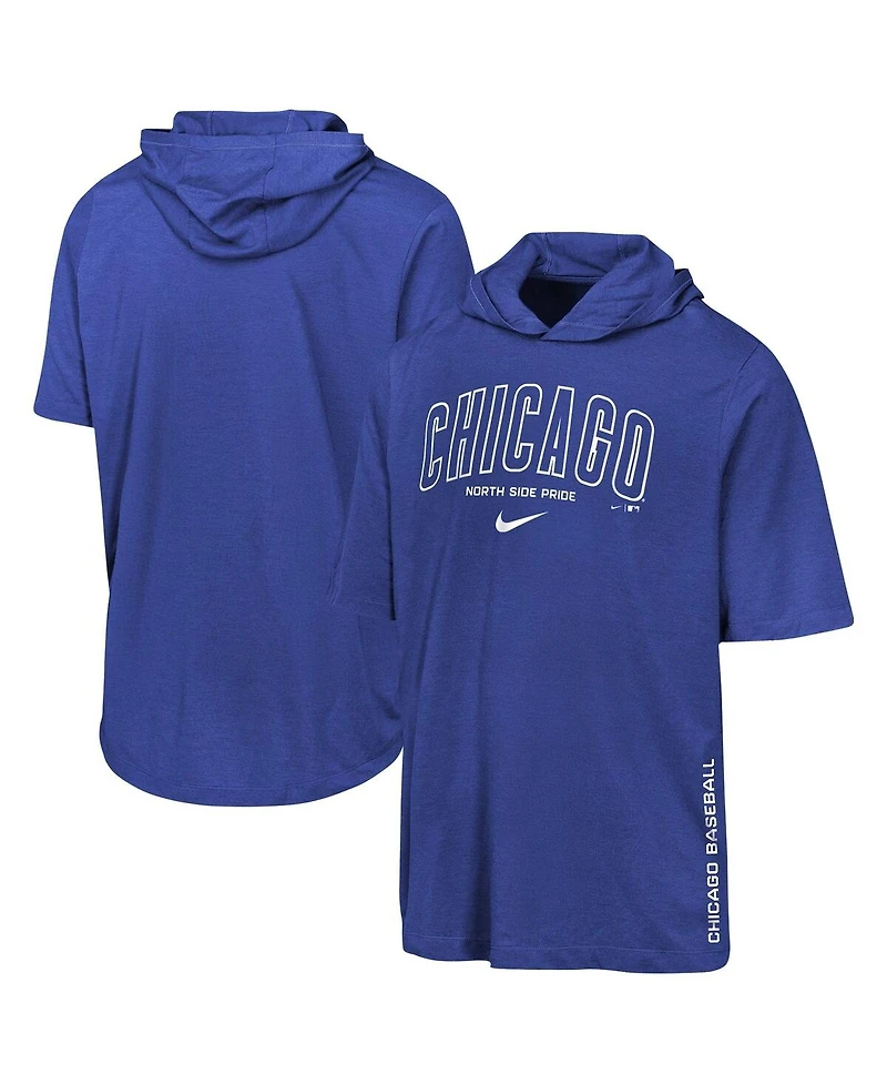 Nike Big Boys and Girls Royal Chicago Cubs Dri-fit Hooded T-Shirt