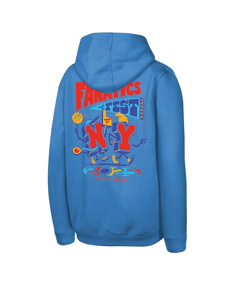 Outerstuff Big Boys and Girls Light Blue Fanatics Fest 2025 Run it Back Fleece Hoodie
