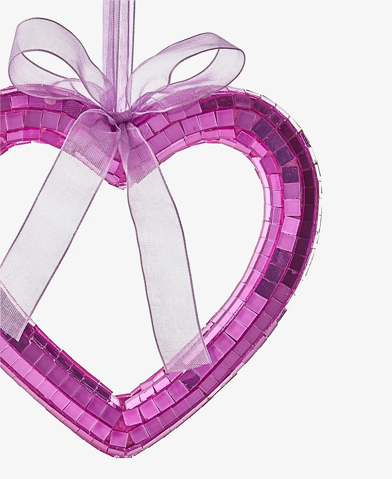 Holiday Lane Disco Brights Plastic Heart Ornament, Macy's Exclusive