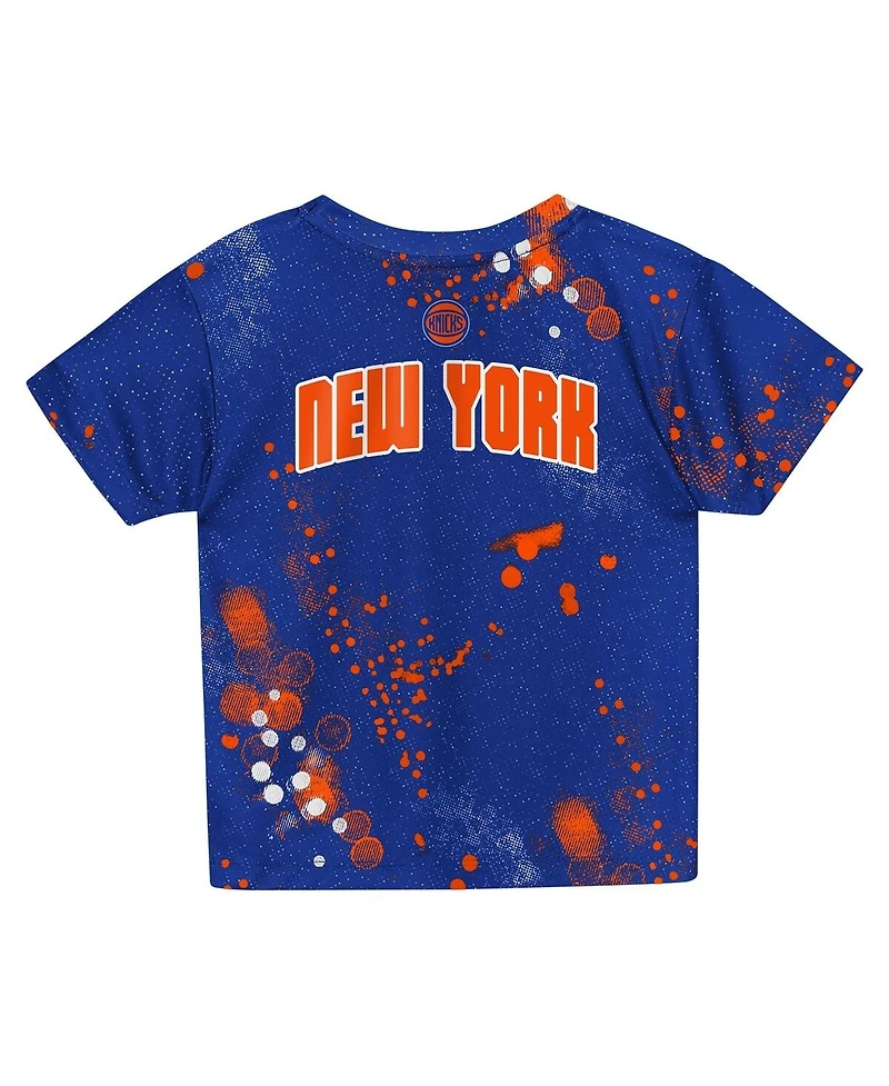 Outerstuff Preschool 2-Piece Blue New York Knicks Home Plate T-Shirt and Shorts Set