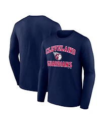 Logo Athletic Men's Navy Cleveland Guardians Heart Soul Long Sleeve T-Shirt