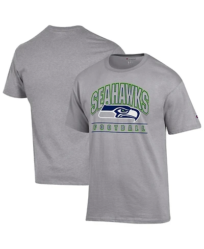 Champion Men's Heather Gray Seattle Seahawks Football T-Shirt
