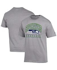 Champion Men's Heather Gray Seattle Seahawks Football T-Shirt
