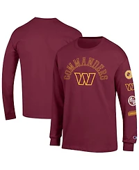 Champion Men's Burgundy Washington Commanders Seal Long Sleeve T-Shirt
