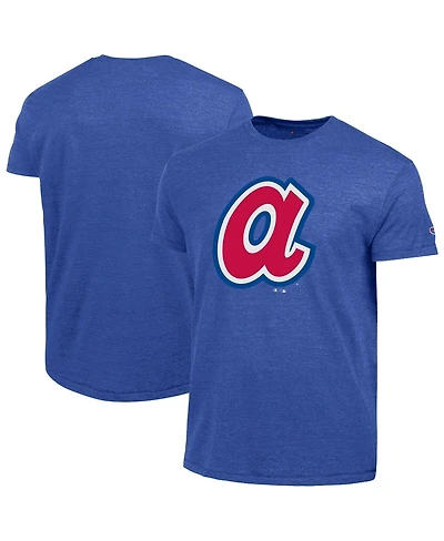 Champion Men's Royal Atlanta Braves Cooperstown Logo Tri-Blend T-Shirt
