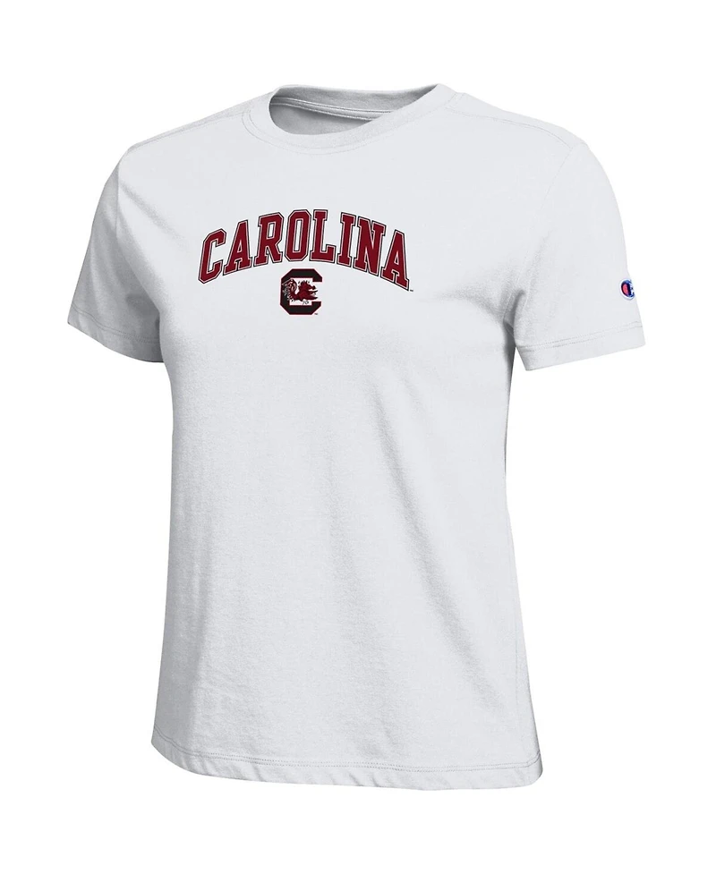 Champion Women's White South Carolina Gamecocks Arched Over Logo T-Shirt