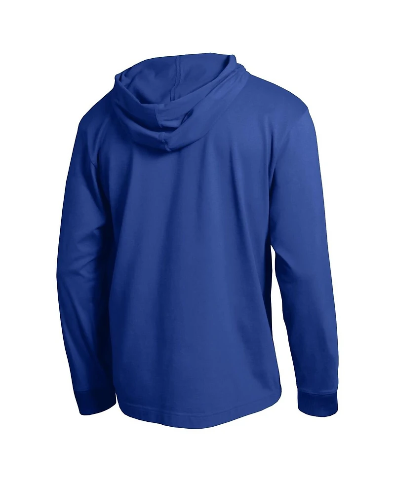 Champion Men's Royal Atlanta Braves Cooperstown Hooded Long-Sleeve T-Shirt