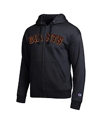 Champion Men's San Francisco Giants Black All-Star Wordmark Full-Zip Hoodie