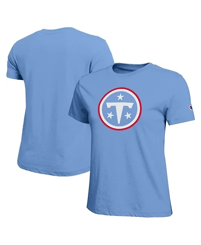 Champion Women's Light Blue Tennessee Titans Logo T-Shirt