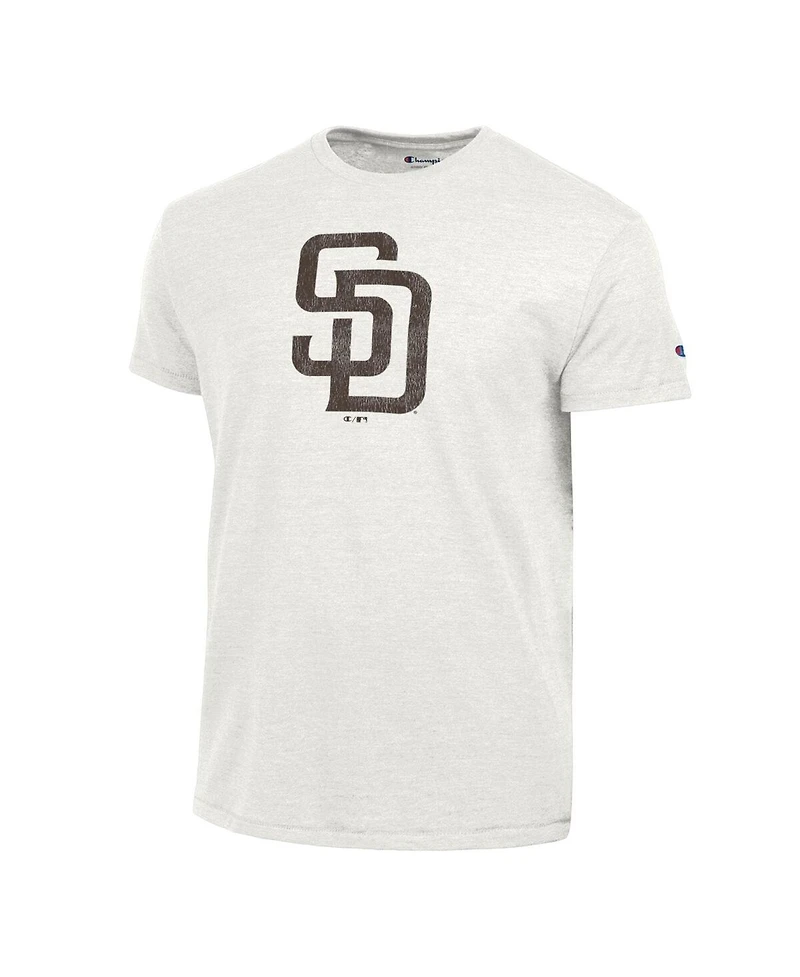 Champion Men's Heather White San Diego Padres Tri-Blend T-Shirt