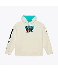 Mitchell & Ness Men's Cream Memphis Grizzlies Hardwood Classics Chainstitch Premium Fleece Hoodie