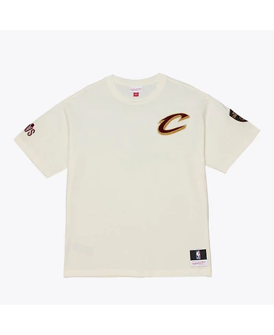 Mitchell & Ness Men's Cream Cleveland Cavaliers Hardwood Classics Chainstitch Premium T-Shirt