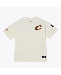 Mitchell & Ness Men's Cream Cleveland Cavaliers Hardwood Classics Chainstitch Premium T-Shirt