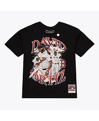 Mitchell & Ness Men's David Ortiz Black Boston Red Sox Legendary Collage Player T-Shirt