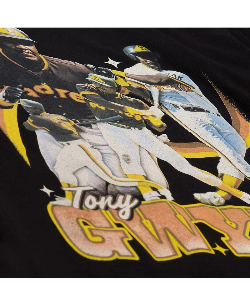 Mitchell & Ness Men's Tony Gwynn Black San Diego Padres Legendary Collage Player T-Shirt