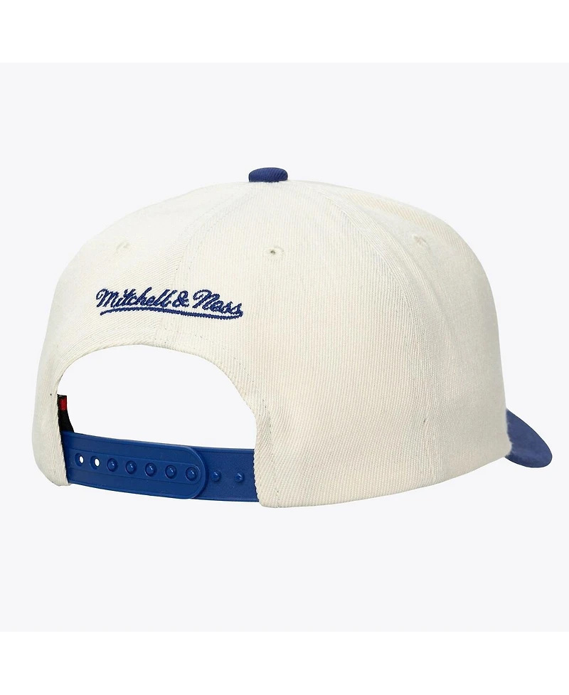 Mitchell & Ness Men's and Women's Cream Chicago Cubs Retro Lines Stretch Snapback Hat