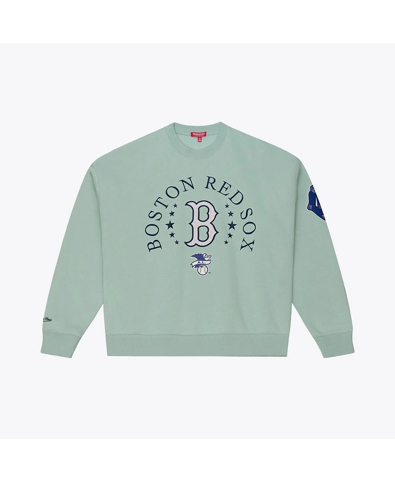 Mitchell & Ness Women's Green Boston Red Sox Yacht Rock Sweatshirt